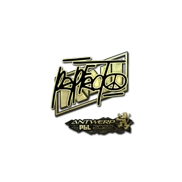 Sticker | Perfecto (Gold) | Antwerp 2022 image 360x360
