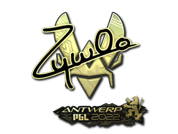 Adesivo | ZywOo (Dourado) | Antuérpia 2022