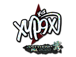 Klistremerke | Xyp9x (glitter) | Antwerp 2022