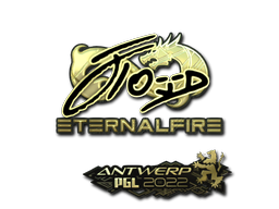 Samolepka | xfl0ud (zlatá) | PGL Antwerp 2022