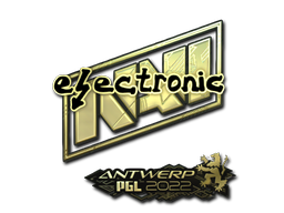 Samolepka | electronic (zlatá) | PGL Antwerp 2022