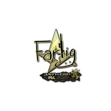 Sticker | Farlig (Gold) | Antwerp 2022 image 360x360