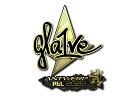 Autocolante | gla1ve (Gold) | Antuérpia 2022