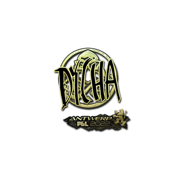 Sticker | dycha (Gold) | Antwerp 2022 image 360x360