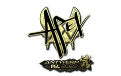 Sticker | apEX (Gold) | Antwerp 2022