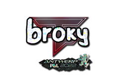 Sticker | broky (Glitter) | Antwerp 2022