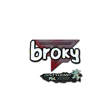 Sticker | broky (Glitter) | Antwerp 2022 image 360x360