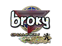 Autocolante | broky (Glitter, Champion) | Antuérpia 2022