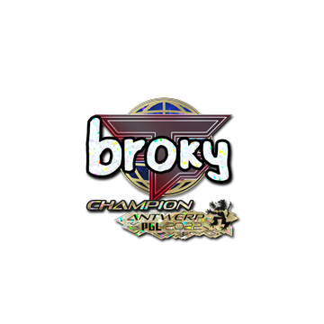 Sticker | broky (Glitter, Champion) | Antwerp 2022 image 360x360