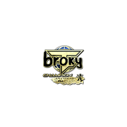 Sticker | broky (Gold, Champion) | Antwerp 2022