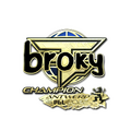 Sticker | broky (Gold, Champion) | Antwerp 2022 image 120x120