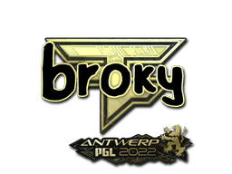 Sticker | broky (Gold) | Antwerp 2022