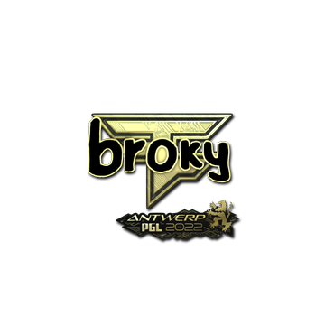 Sticker | broky (Gold) | Antwerp 2022 image 360x360