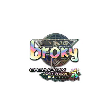 Sticker | broky (Holo, Champion) | Antwerp 2022 image 360x360