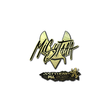 Sticker | misutaaa (Gold) | Antwerp 2022 image 360x360