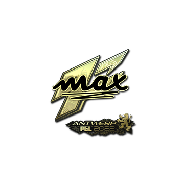 Sticker | max (Gold) | Antwerp 2022 image 360x360