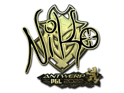 Sticker | NiKo (Gold) | Antwerp 2022