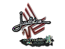 Autocolante | juanflatroo (Glitter) | Antuérpia 2022