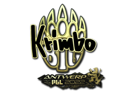 Adesivo | Krimbo (Dourado) | Antuérpia 2022