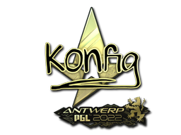 Sticker | k0nfig (Gold) | Antwerp 2022