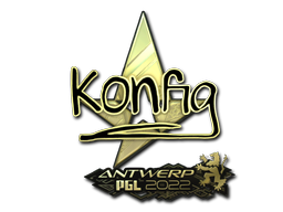 Autocolante | k0nfig (Gold) | Antuérpia 2022