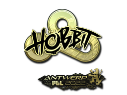 Naklejka | Hobbit (złota) | Antwerpia 2022