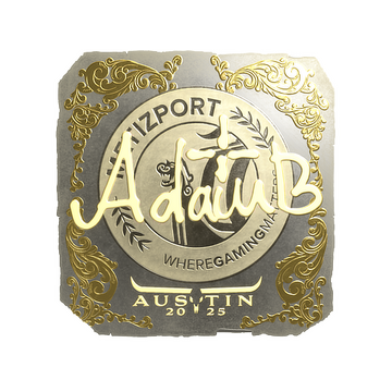 Sticker | adamb (Gold) | Austin 2025 image 360x360