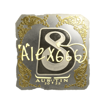 Sticker | alex666 (Gold) | Austin 2025 image 360x360