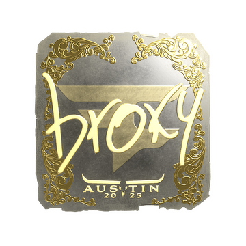 Sticker | broky (Gold) | Austin 2025 image 360x360