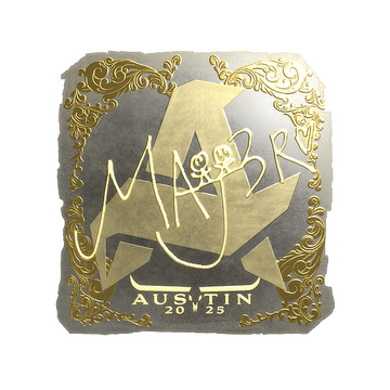 Sticker | MAJ3R (Gold) | Austin 2025 image 360x360