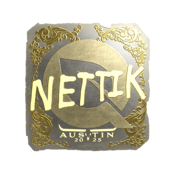 Sticker | nettik (Gold) | Austin 2025 image 360x360