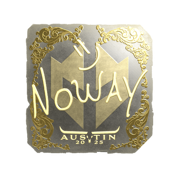 Sticker | noway (Gold) | Austin 2025 image 360x360
