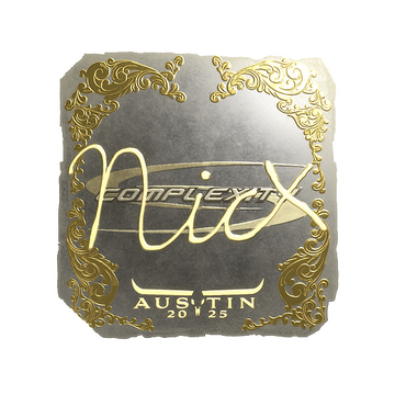 Sticker | nicx (Gold) | Austin 2025 image 360x360