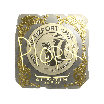 Sticker | Plopski (Gold) | Austin 2025 image 360x360