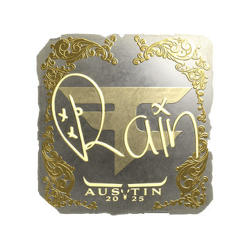 Sticker | rain (Gold) | Austin 2025 image 360x360