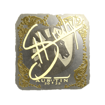 Sticker | siuhy (Gold) | Austin 2025 image 360x360