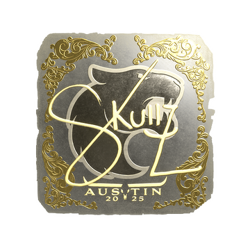 Sticker | skullz (Gold) | Austin 2025 image 360x360