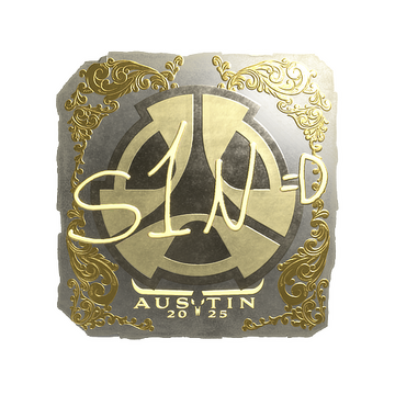 Sticker | s1n (Gold) | Austin 2025 image 360x360
