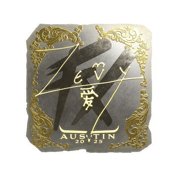 Sticker | zevy (Gold) | Austin 2025 image 360x360