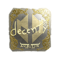 Sticker | decenty (Gold) | Austin 2025 image 120x120