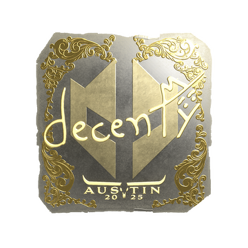 Sticker | decenty (Gold) | Austin 2025 image 360x360
