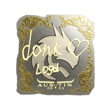 Sticker | donk (Gold) | Austin 2025 image 360x360