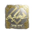 Sticker | efire (Gold) | Austin 2025 image 120x120
