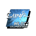 Sticker | s1mple (Foil) | MLG Columbus 2016 image 120x120