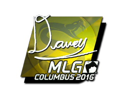 Klistermärke | DAVEY (Foil) | MLG Columbus 2016