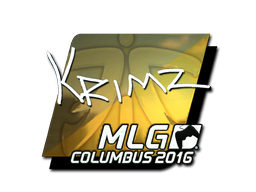 Стикер | KRIMZ (ламиниран) | MLG Columbus 2016