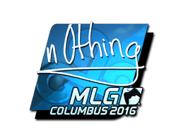 Стикер | n0thing (ламиниран) | MLG Columbus 2016