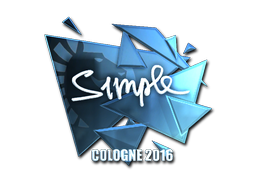 Стикер | s1mple (ламиниран) | Cologne 2016