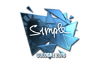 Sticker | s1mple (Foil) | Cologne 2016