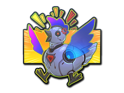 Klistermærke | Cyber Chicken (Holo)